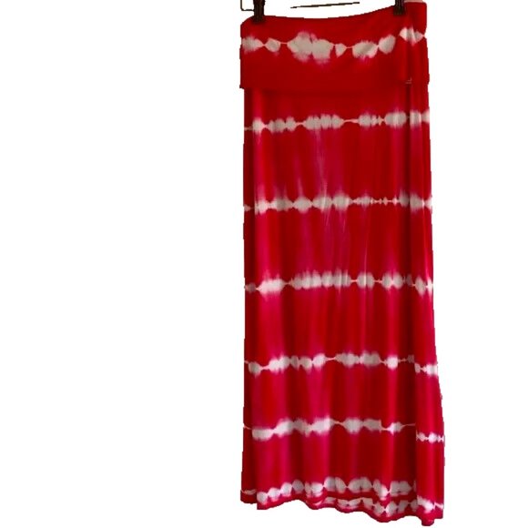 Maxi Skirt Size Small Tie Dye CALVIN KLEIN FOLDOVER JERSEY STRETCH KNIT - Picture 1 of 8